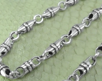 Heavy 925 Sterling Silver Oxidized Chain for Men / Thick Sailor Silver Chain Necklace Unisex Jewelry for Man and Woman