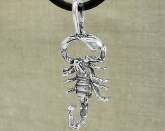 Scorpion Silver Jewelry Pendant Necklace / Scorpio Men Sterling Gift Charm