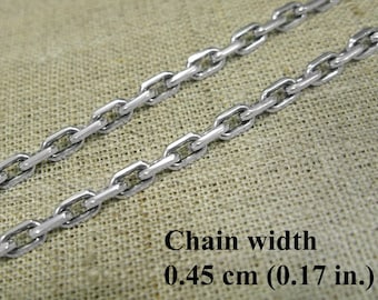 May include: Silver chain necklace with a width of 0.45 cm (0.17 in.).