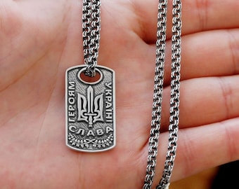 Ukrainian Trident Tryzub Trizub Pendant Ukraine Emblem / Symbol Coat of Arms Heraldic Jewelry Shield