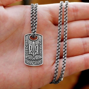 Ukrainische Trident Anhänger Trizub Anhänger Ukraine Emblem / Symbol Wappen heraldischen Schmuck Schild