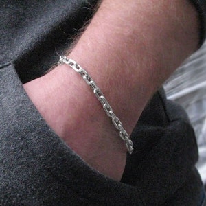 Anchor Silver Bracelet Weaving for Man or Woman / Silver Anchor Chain Bracelet for Men / Sterling Silver Bracelet / Designer Braclet / Gift