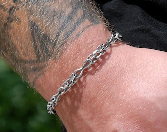 Sterling silver bracelet for man / Men Chain Bracelet / Heavy Men bracelet / Minimalist bracelet for men / Solid Silver Link Chain Bracelet