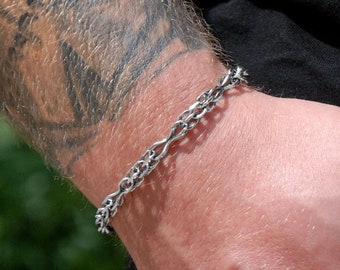 Schwere Männer Armband / Minimalistisches Armband für Männer / Massives Silber Gliederkettenarmband