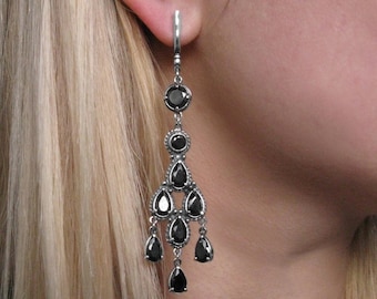 Orecchini a clip stile liberty argento e verde smeraldo - Chic Ad Hoc