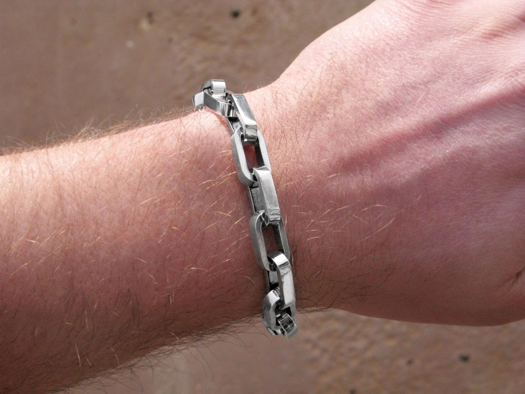 Heavy Anchor Silver Chain Link Men Bracelet / 925 Mens Viking Etsy