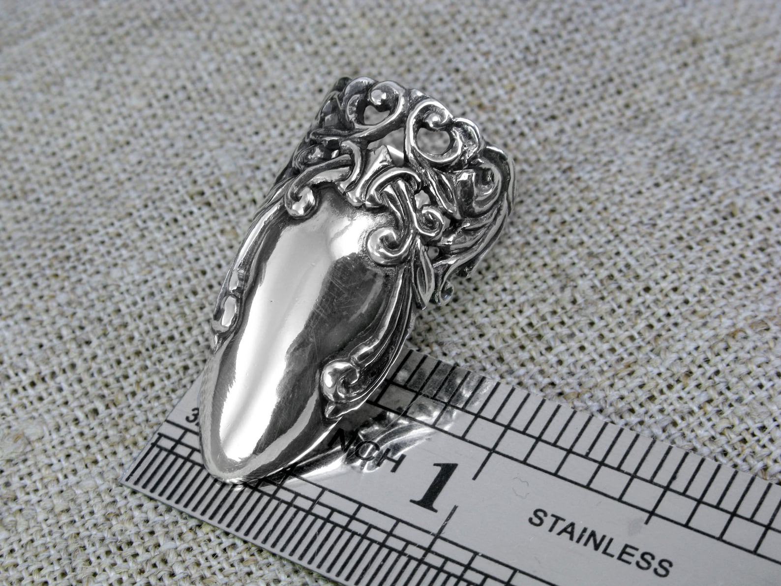 Fingernail Silver Pointer Finger Claw Nail Ring Armor / Finger | Etsy