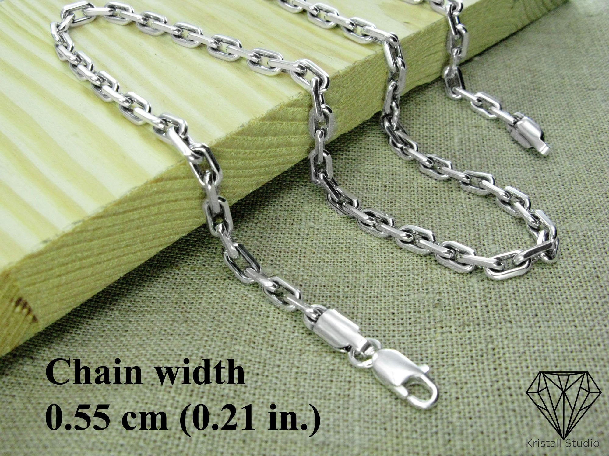 Low price Wholesale Men's Heavy 925Solid Silver Thick Boy Chain Necklace+Box 