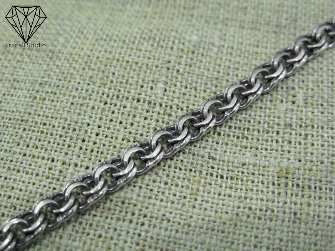 Silver Garibaldi Weaving Chain Necklace for Men / Womens 925 | Etsy