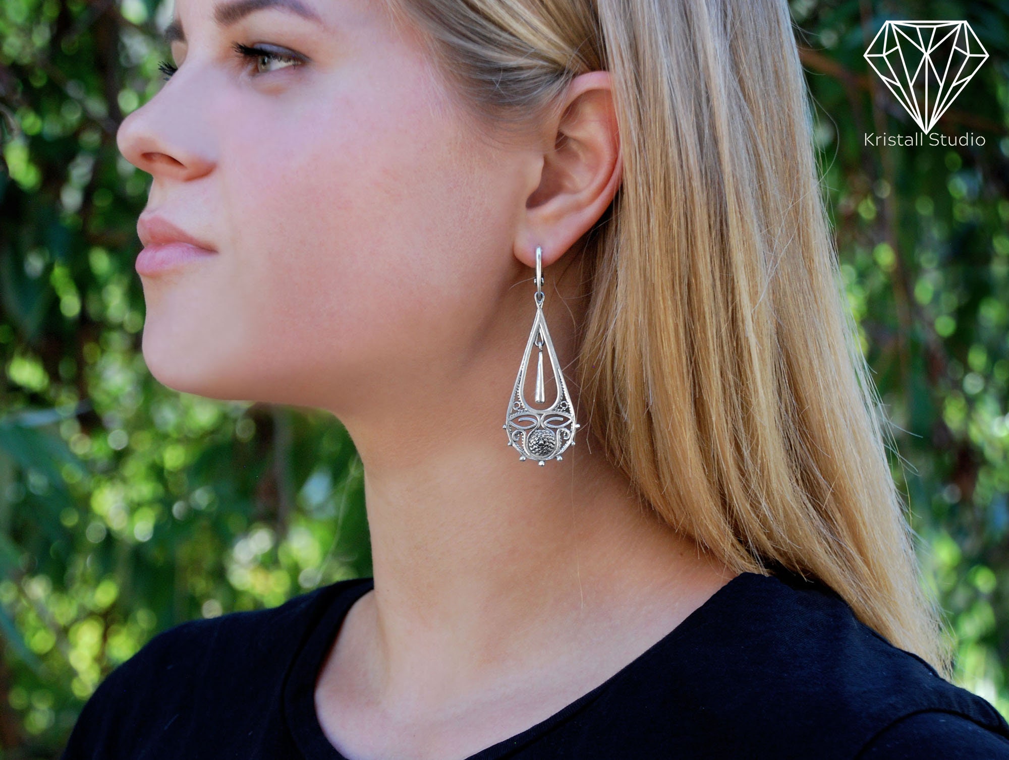 Teardrop dangle earrings sale