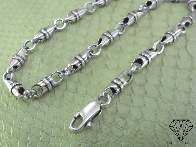 Heavy 925 Sterling Silver Oxidized Chain for Men / Thick Etsy