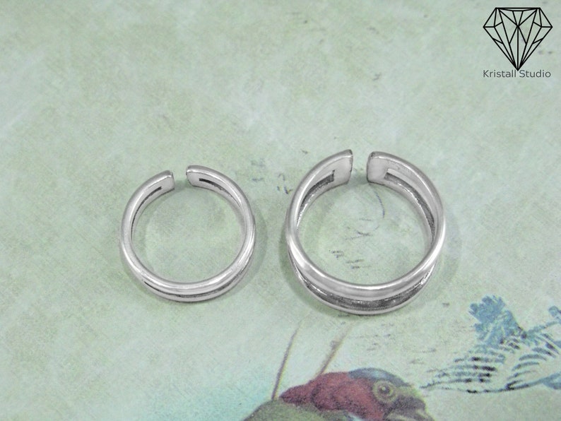 Articulation en argent / bagues phalanges / bagues en argent sterling / bague d'articulation en argent / bague ongle en argent / bague midi / bague à ongles minimale image 4