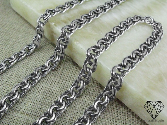 Thick Sterling Silver Chain Necklace for Him / Heavy 925 Solid