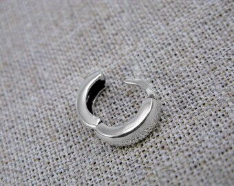 925 Silver Hoop Huggie Earrings Small Everyday Minimalist