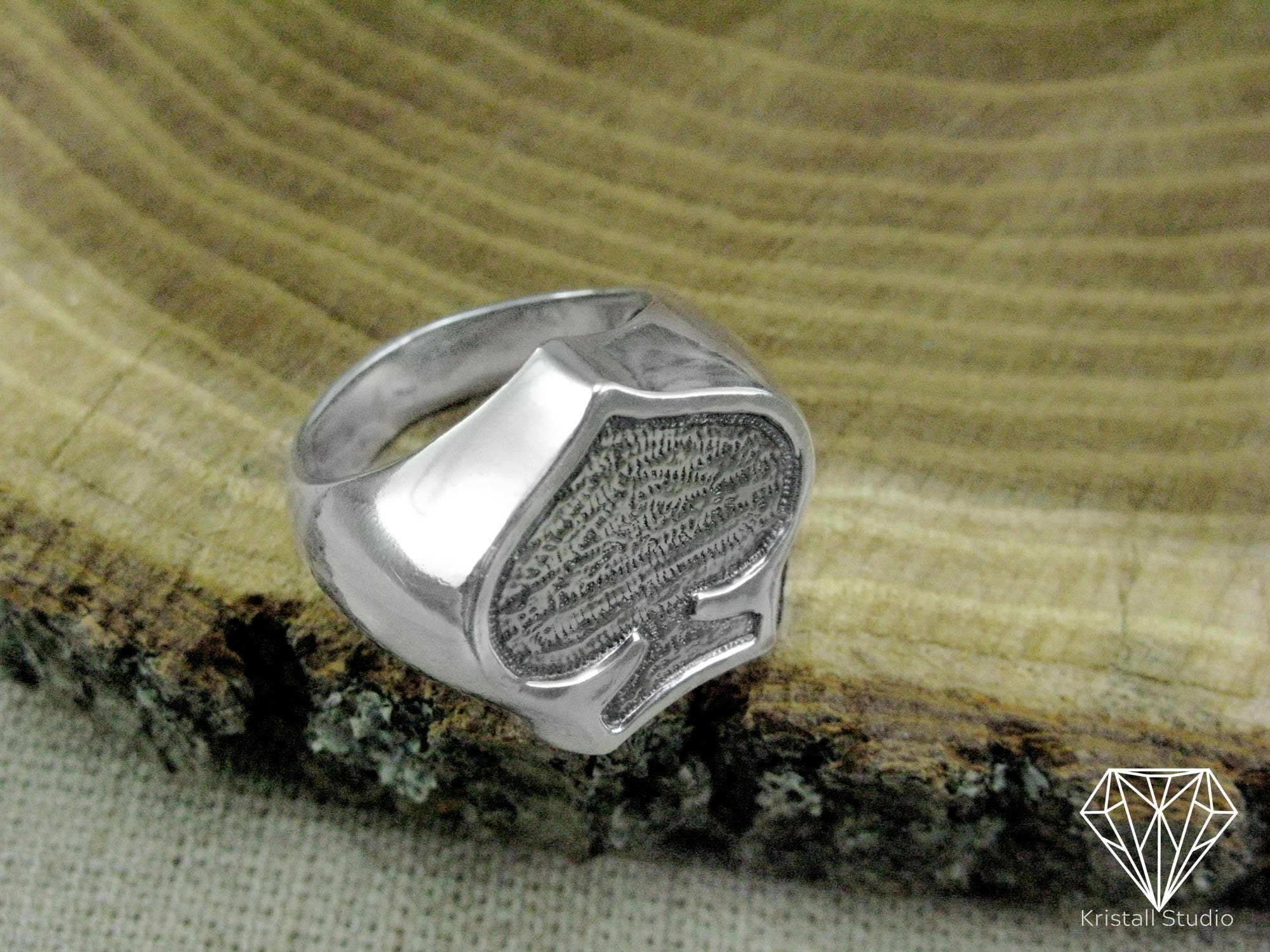 Men's Ace of Spades Silver Ring / Playing Card Etsy