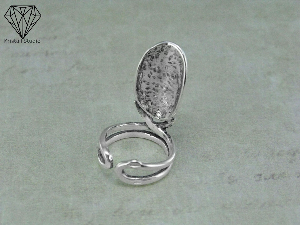 Fingernail Ring/ Sterling Silver Ring/ Nails Ring/ Simple Etsy