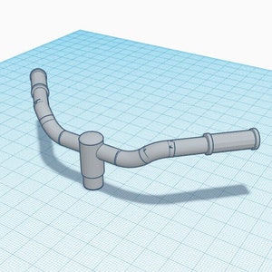 Réplica do conjunto do guidão da motocicleta Irwin impressa em 3D GIjOE / Action Man