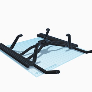 Capture Copter Pontoon Skid Replica 3D Printed GIjOE Adventure Team BLACK