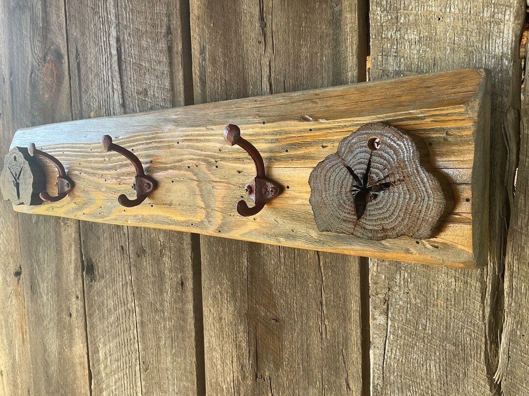 Log Coat Racks Rustic Wood Coat Rack Farmhouse Log Cabin Decor - Etsy