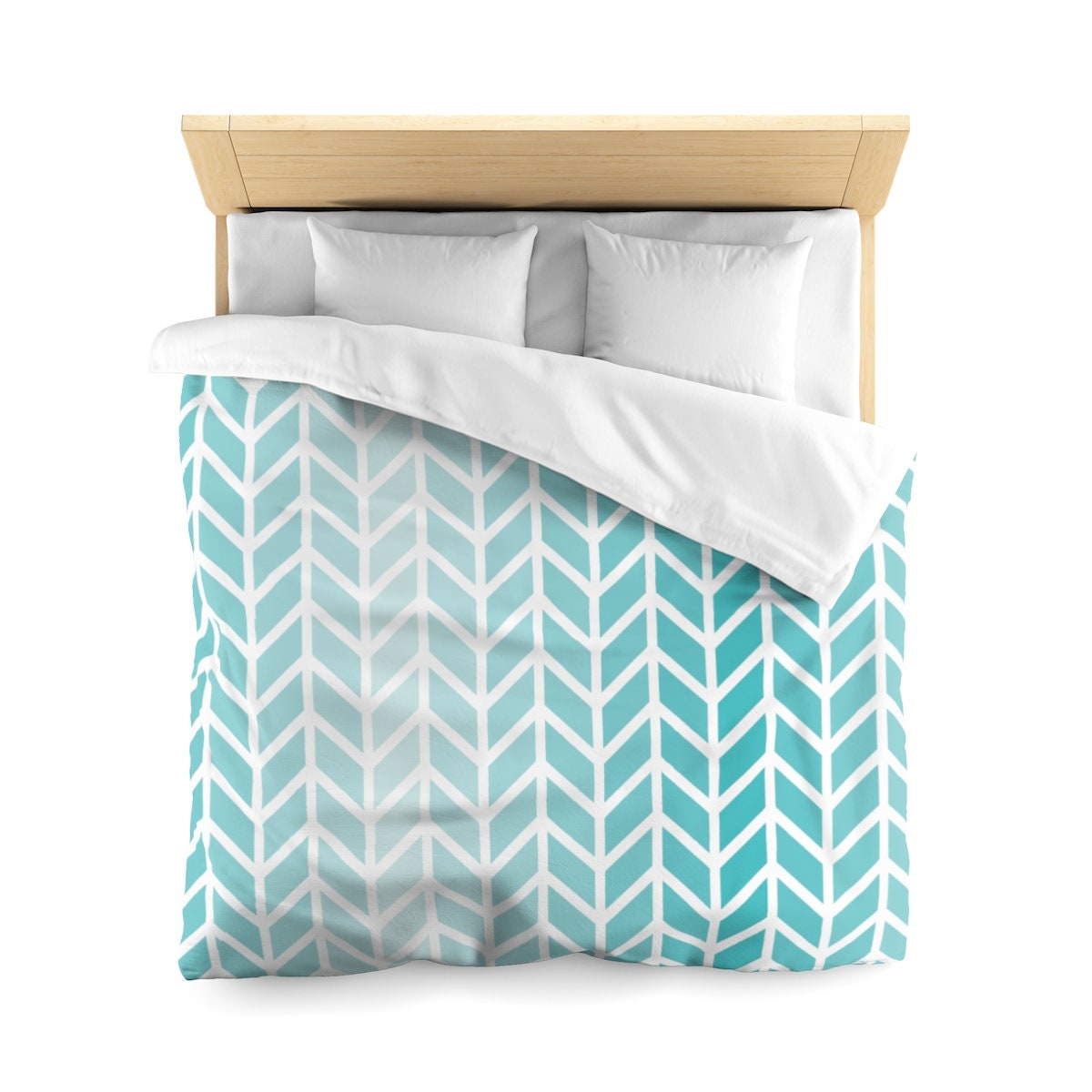 Ocean Blue Ombre Duvet Cover Duvet Cover Queen Duvet Cover Etsy