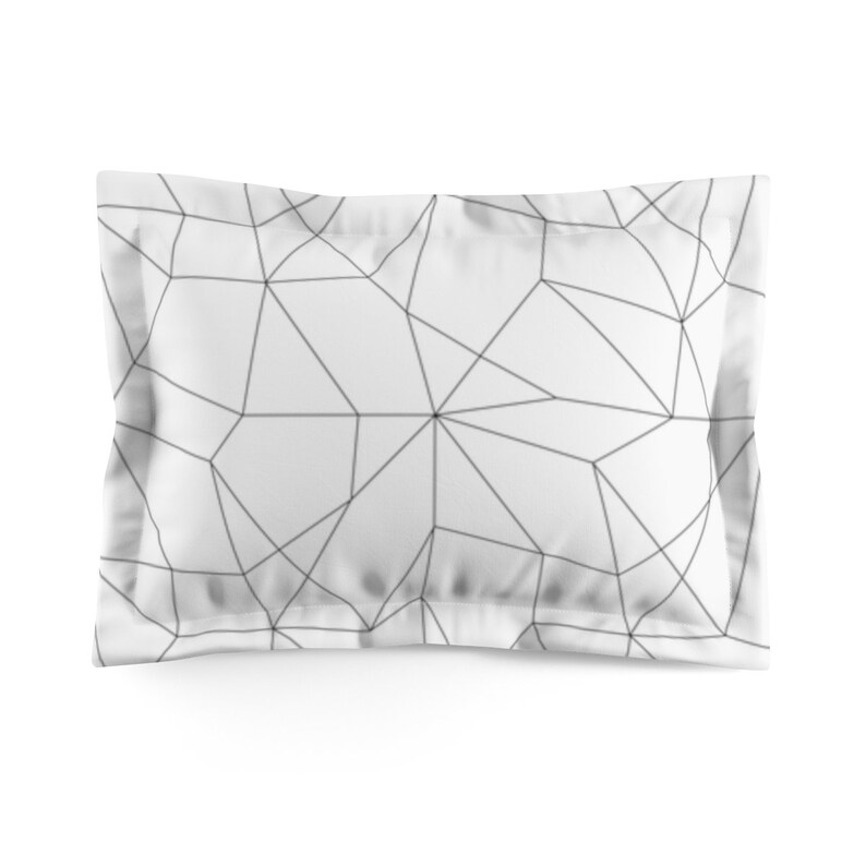 Minimal Geometric Pillow Sham Standard Pillow Sham King Size Etsy