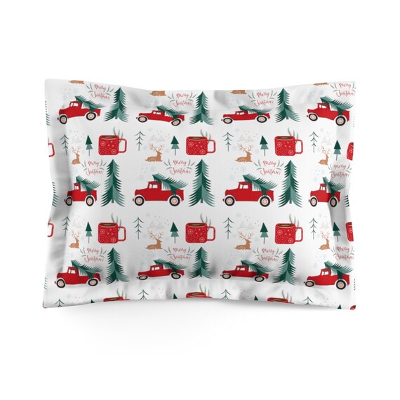 Joyous Christmas Pillow Sham Standard Pillow Sham King Size Etsy