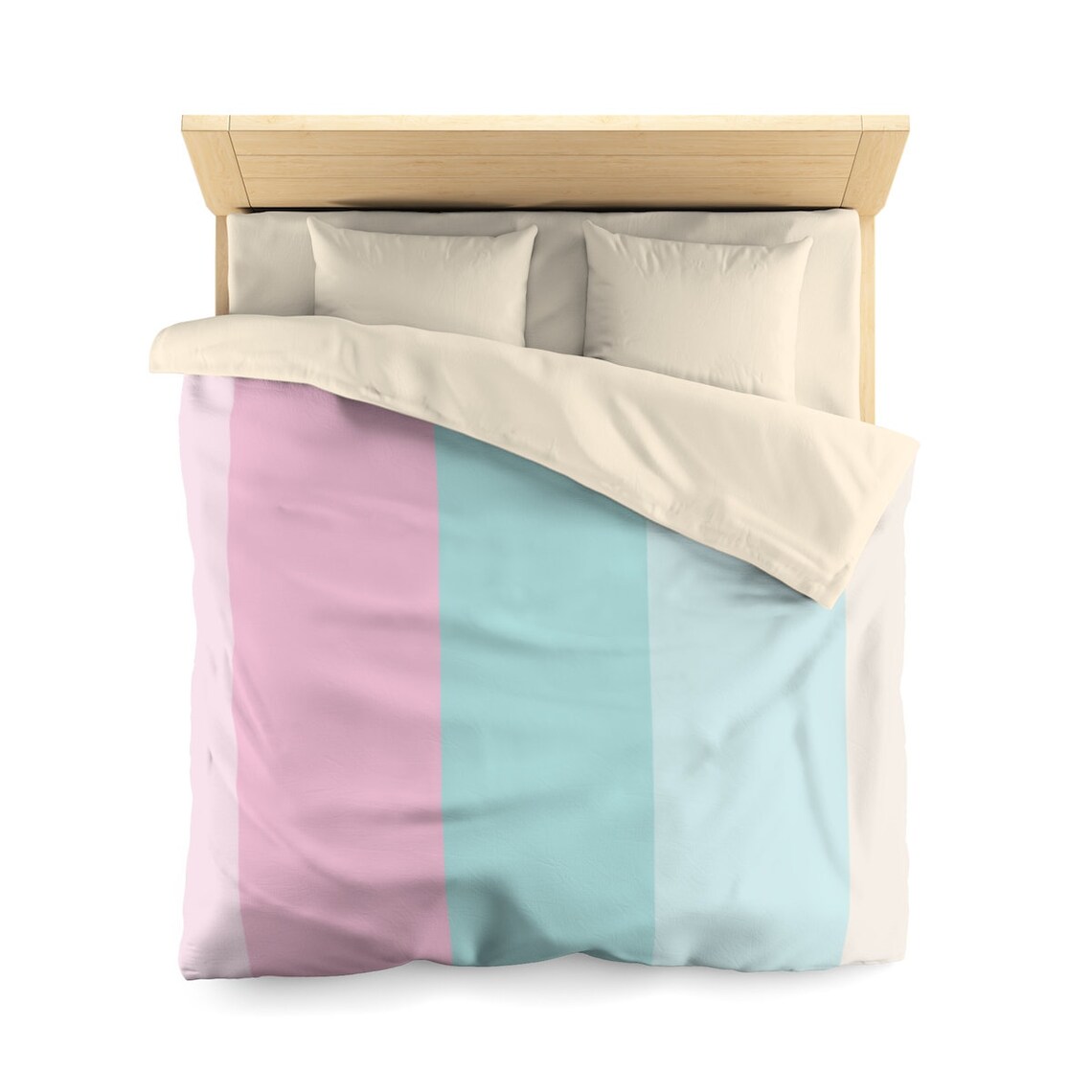 Pastel Pink Green Duvet Cover Duvet Cover Queen Duvet Cover Etsy