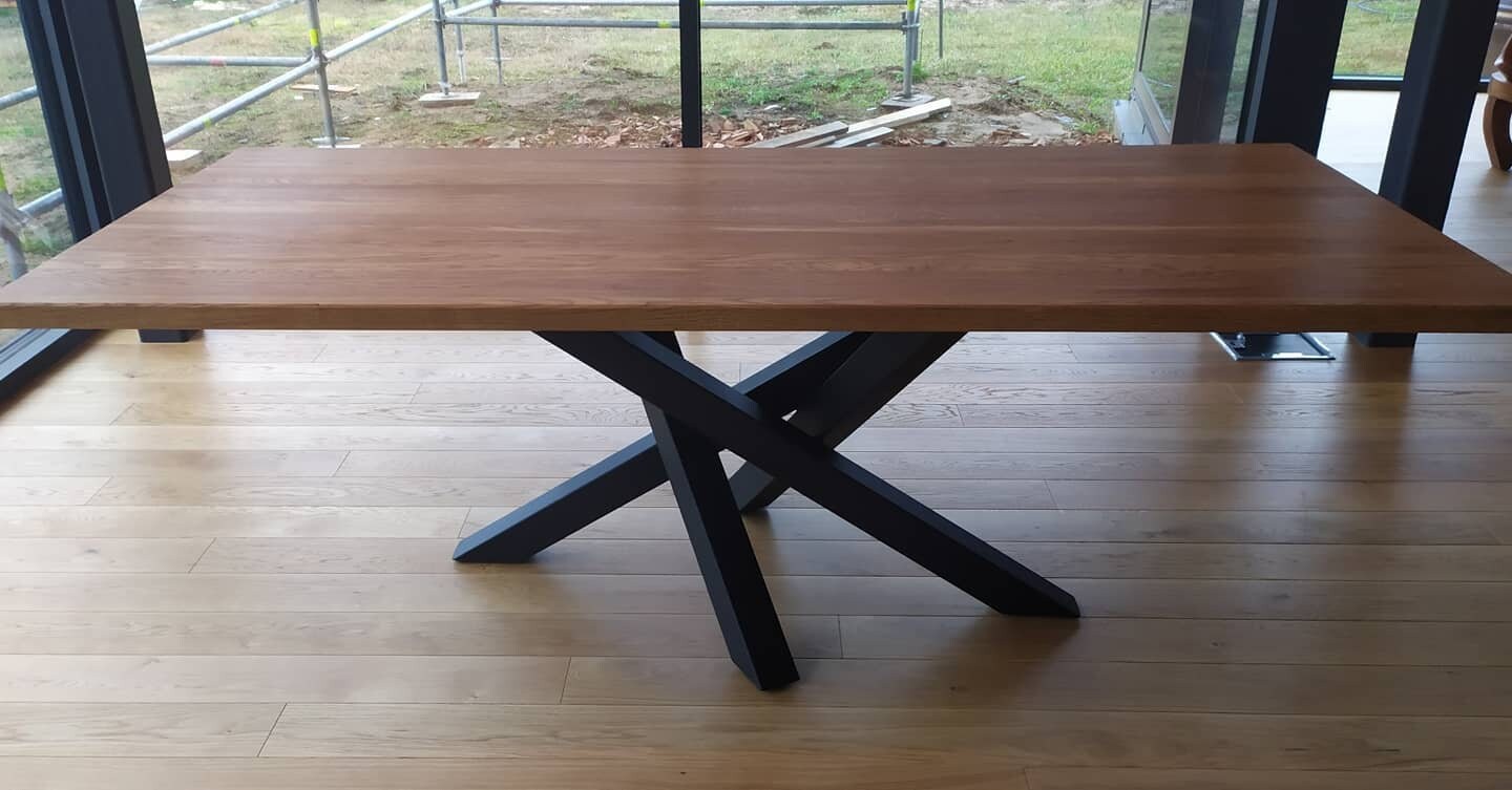 Metal Table Base for Modern Dining Table Handmade Steel Base Etsy UK