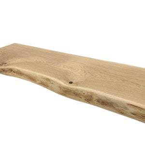 Live Edge Oak Board, Waney Edge Oak Slab for Rustic Home Decor - 36-40mm thick in various sizes.