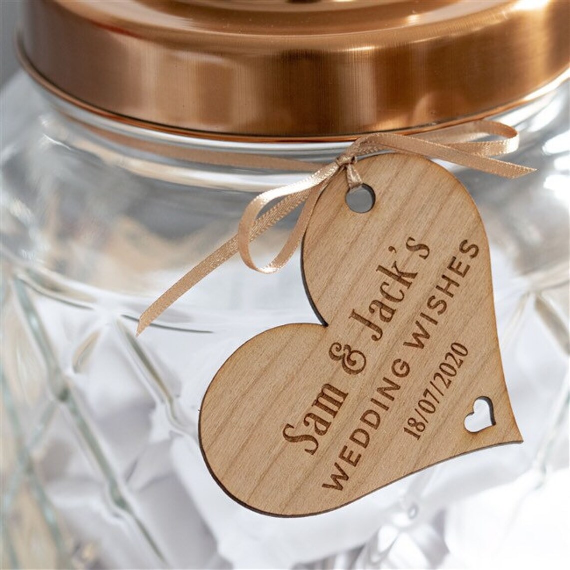 Personalised wedding guest keepsake guestbook wish jar message Etsy