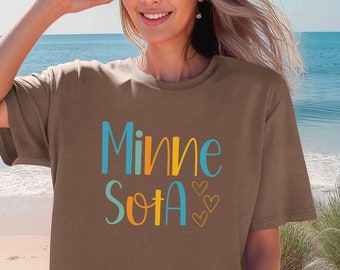 Minnesota Shirt, Minnesota T Shirt, Minnesota Tee, Minnesota Lover, Minnesota Beach Shirt, Minnesota Summer, Minnesota Comfort Colors Shirt