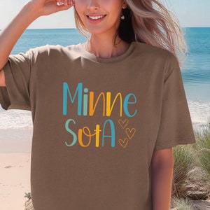 Minnesota Shirt, Minnesota T-Shirt, Minnesota T-Shirt, Minnesota Liebhaber, Minnesota Strand Shirt, Minnesota Sommer, Minnesota Comfort Farben Shirt