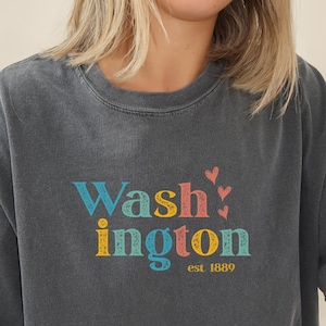 Vintage Washington Shirt, Retro Washington Shirt, Washington T Shirt, Grunge Washington Shirt, Washington Gift, Washington Shirt