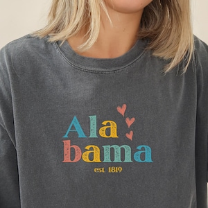State of Alabama Shirt, Retro Alabama Shirt, Alabama T Shirt, Comfort Colors Alabama Shirt, Grunge Alabama Shirt, Alabama Gift, Alabama Tee