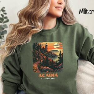 Acadia National Park Sweatshirt: Retro Maine Vacation Gift