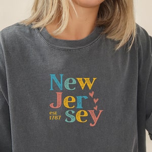 Comfort Colors New Jersey Shirt, Retro New Jersey Shirt, New Jersey T Shirt, Grunge New Jersey Shirt, New Jersey Gift, Vintage New Jersey