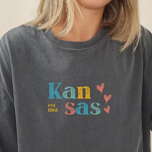 Vintage Kansas Shirt, Retro Kansas Shirt, Kansas T Shirt, Comfort Colors Kansas Shirt, Grunge Kansas Shirt, Kansas Gift, Kansas Lover Shirt