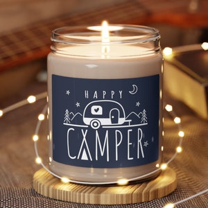 Happy Camper Candle, Camping Candle, Camping Lover, Camping Gift, RV Candle, RV Decor, RV Lover, Trailer Life, Camping Life, Happy Camper