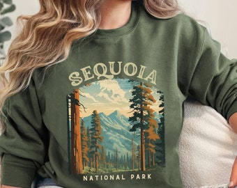Sequoia National Park Sweatshirt: Retro Graphic Crewneck