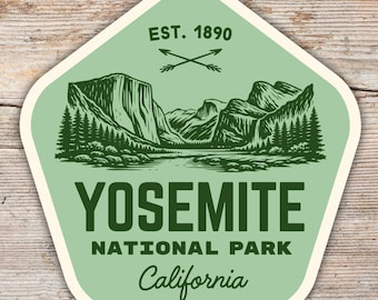 Yosemite National Park Sticker Retro Travel California Vinyl Decal