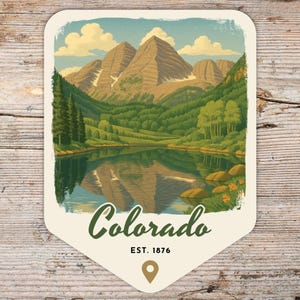 Colorado Retro Grunge Sticker, Laptop Sticker, Cooler Sticker, Water Bottle Sticker, Colorado Souvenir, Colorado Gift, State Sticker