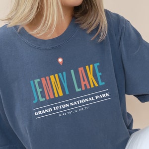 Jenny Lake Grand Teton National Park Comfort Colors T Shirt, Grand Teton Trip, Grand Teton Gift, Jenny Lake Tee, Wyoming T Shirt