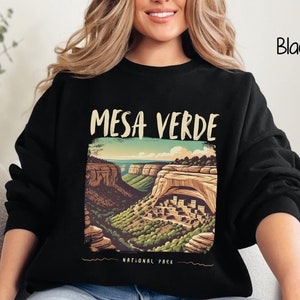 Mesa Verde National Park Retro Grunge Unisex Crewneck Sweatshirt, Colorado Sweatshirt, National Park Gift, Mesa Verde Gift, Mesa Verde NP