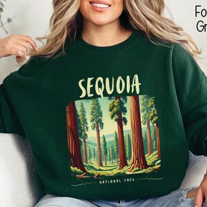 Sequoia National Park Retro Grunge Unisex Crewneck Sweatshirt, California Vacation Sweatshirt, National Park Gift, Sequoia Lover Gift