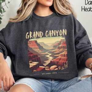 Grand Canyon National Park Retro Grunge Unisex Crewneck Sweatshirt, Arizona Vacation Sweatshirt, National Park Gift, Arizona Lover Gift