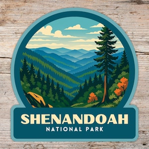 Shenandoah National Park Sticker, Laptop Sticker, Cooler Sticker, Water Bottle Sticker, Virginia Sticker, Shenandoah Gift