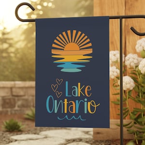 Lake Ontario Garden Banner, Lake Ontario Sign, Lake Ontario Banner, Lake Ontario Flag, Lake Ontario Cottage, Lake Ontario, Lake Flag