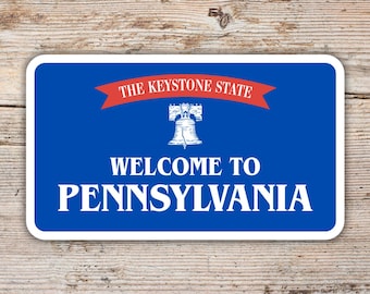 Pennsylvania State Vintage Travel Decal - Pinup Style Vinyl Sticker For Luggage, Cars, Or Laptops