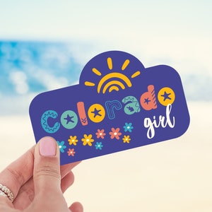 Colorado Girl Retro Groovy Sticker, Colorado Fan Sticker, Colorado Gift, Laptop Sticker, Colorado Stickers, Water Bottle Sticker