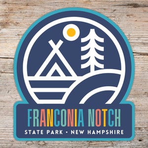 Franconia Notch State Park Aufkleber, Laptop Aufkleber, Cooler Aufkleber, New Hampshire Aufkleber, Franconia Notch Geschenk, New Hampshire Wanderer Aufkleber
